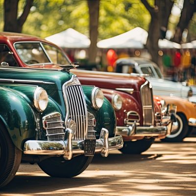 Vintage cars at the annual classic car show in the city, AI Generated